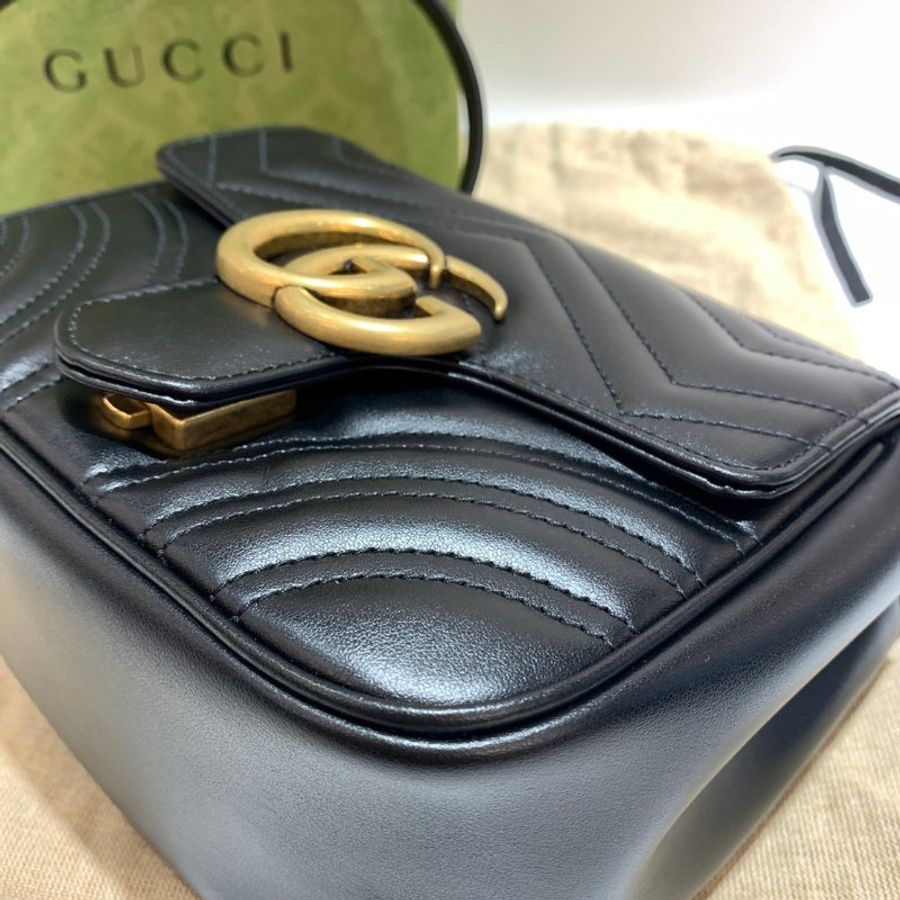 GUCCI Marmont 斜背包/側背包/鍊包/方胖子 739682 全新-8