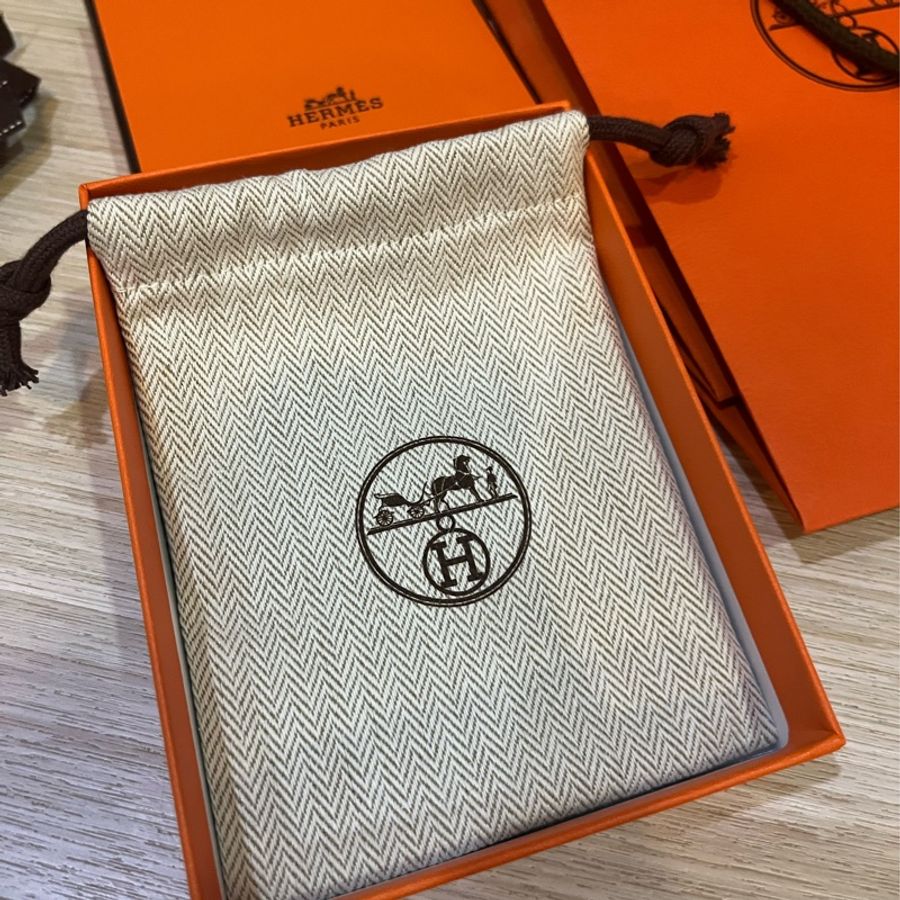 Hermés 愛馬仕 mini pop h 項鍊 黑玫瑰金-5