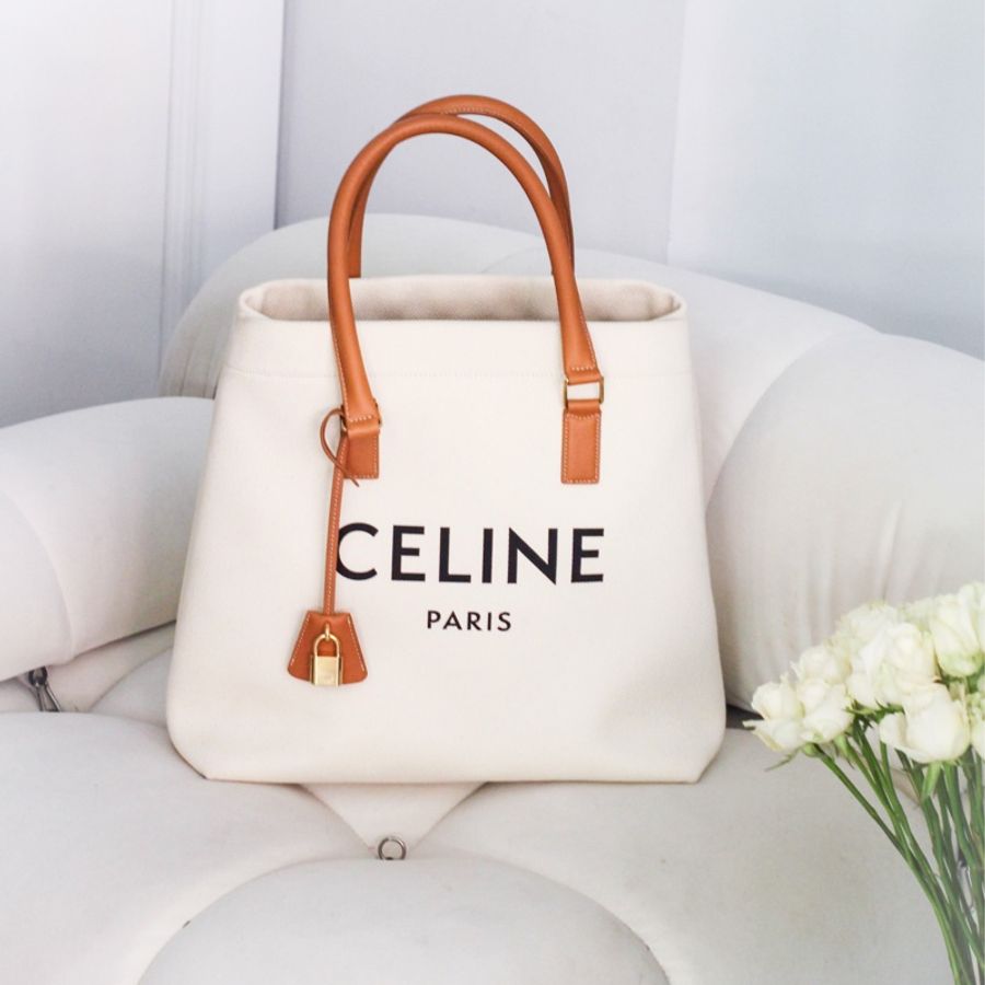 Celine 手提帆布大托特包-9