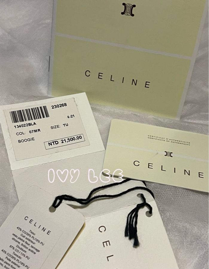 CELINE 手提包 Boogie Bag Macadam海軍藍134022BLA帆布皮革手提包vintage 二手精品-12