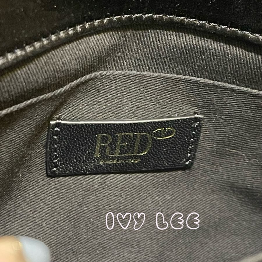 Red Valentino質感黑單肩包 Valentino副品牌 斜背包 肩背包 彩色寶石 金鍊條包 二手精品-7
