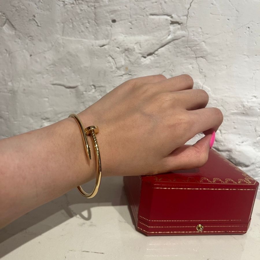 Cartier JUSTE UN CLOU釘子玫瑰金手鐲-4