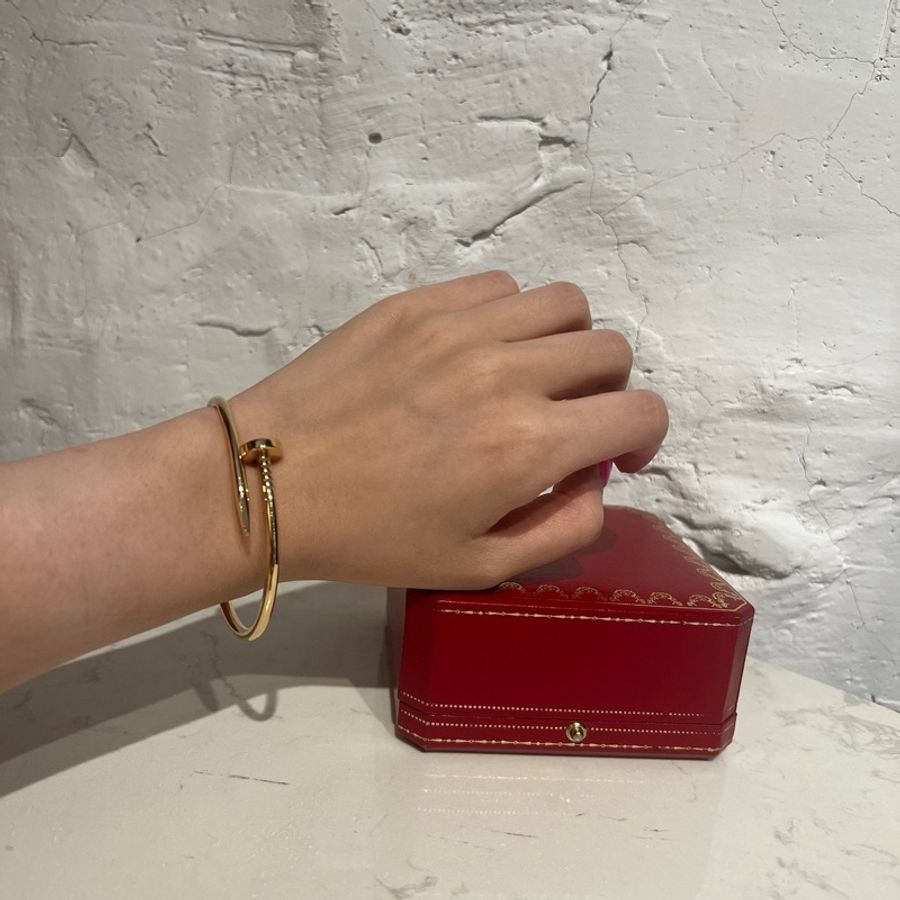 Cartier JUSTE UN CLOU釘子玫瑰金手鐲-6