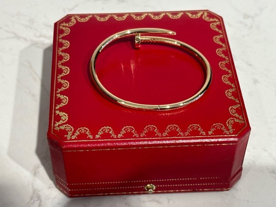Cartier JUSTE UN CLOU釘子玫瑰金手鐲-8