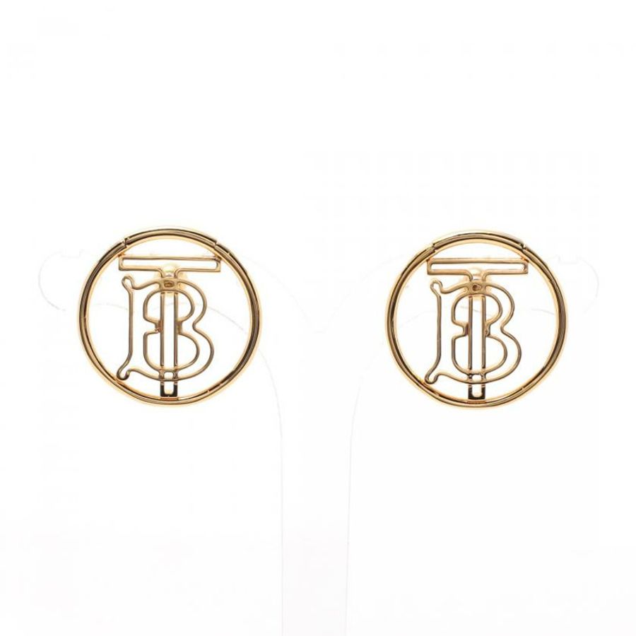 【日本直送】 中古BURBERRY[B]TB老花 耳釘 鍍金 金色-0