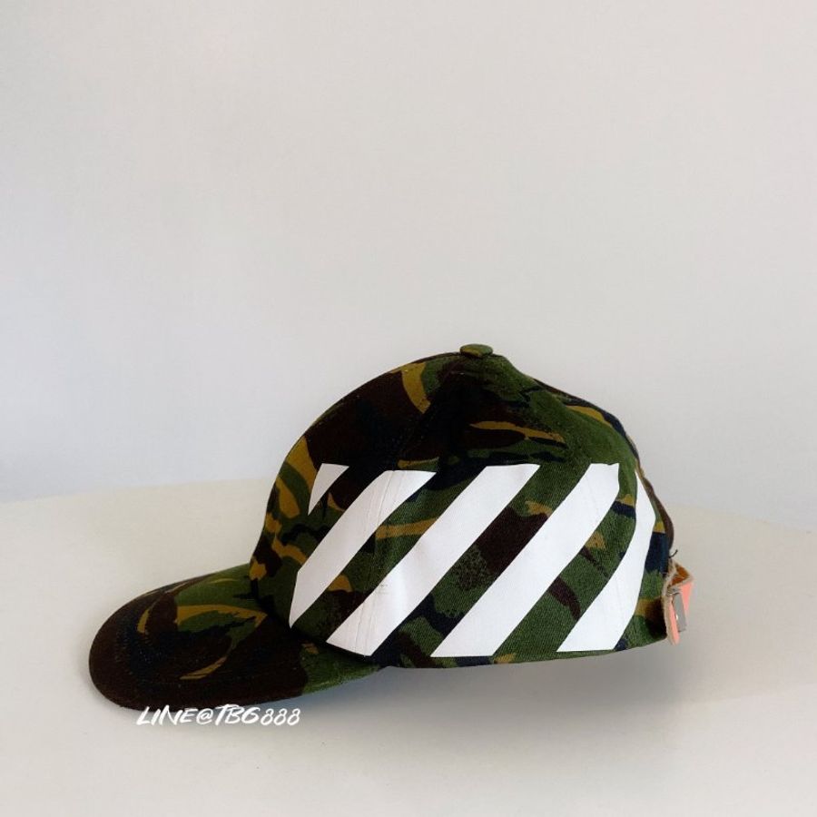 Off-White 迷彩帽白色斜線Camo Diagonal Cap-1