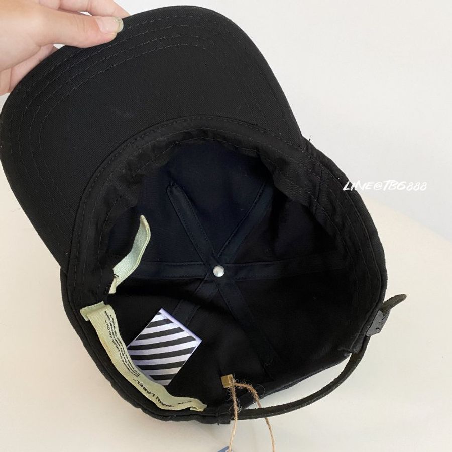 OFF-WHITE 黑色斜紋帽 DIAG BASEBALL CAP-9