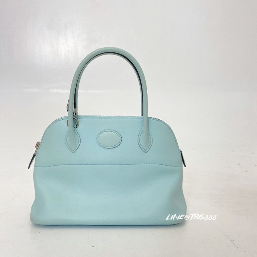 Hermes Bolide 27 baby blue 柏莉包 水藍銀釦-1