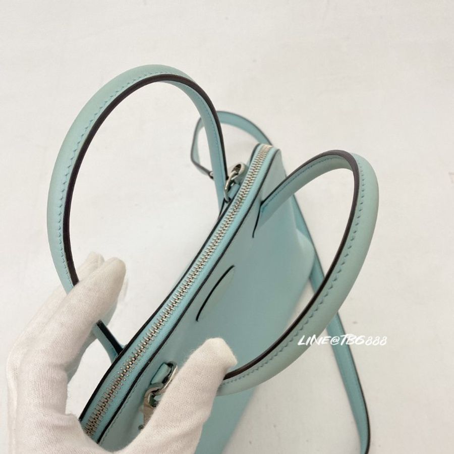 Hermes Bolide 27 baby blue 柏莉包 水藍銀釦-3