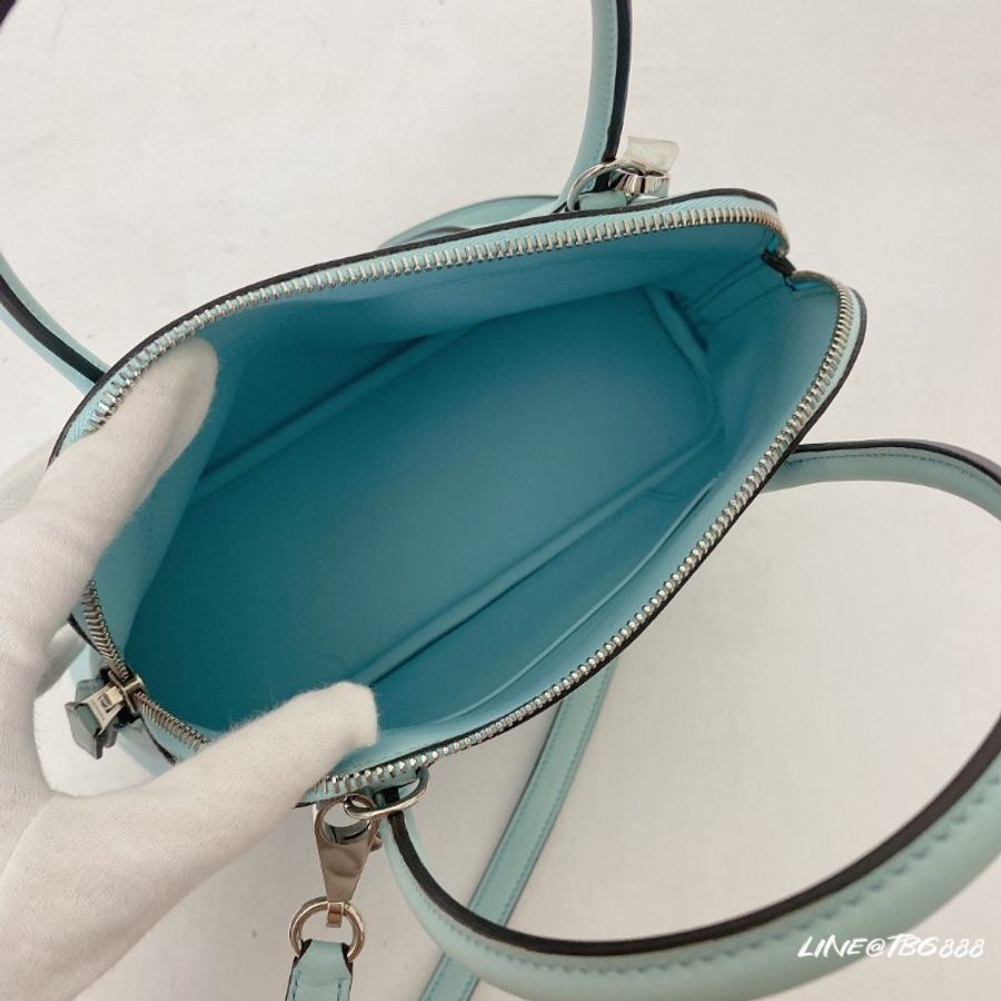 Hermes Bolide 27 baby blue 柏莉包 水藍銀釦-9