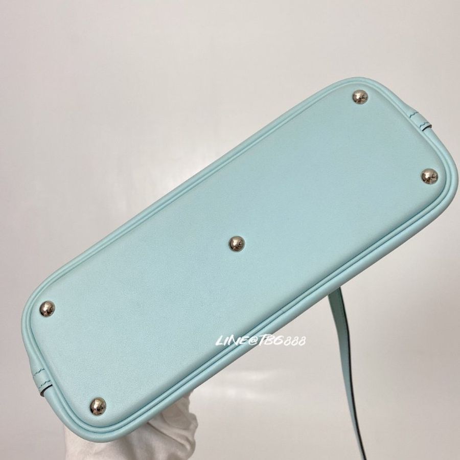 Hermes Bolide 27 baby blue 柏莉包 水藍銀釦-11