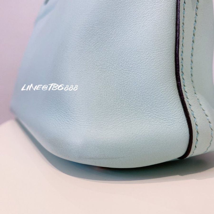 Hermes Bolide 27 baby blue 柏莉包 水藍銀釦-16