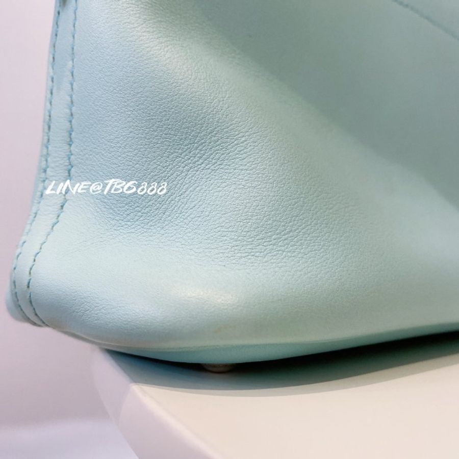 Hermes Bolide 27 baby blue 柏莉包 水藍銀釦-17