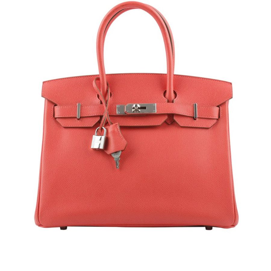 HERMES Birkin 銀釦 Epsom皮 30cm (粉橘色)-0