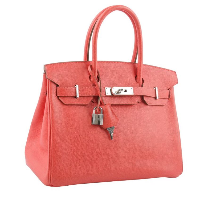 HERMES Birkin 銀釦 Epsom皮 30cm (粉橘色)-1