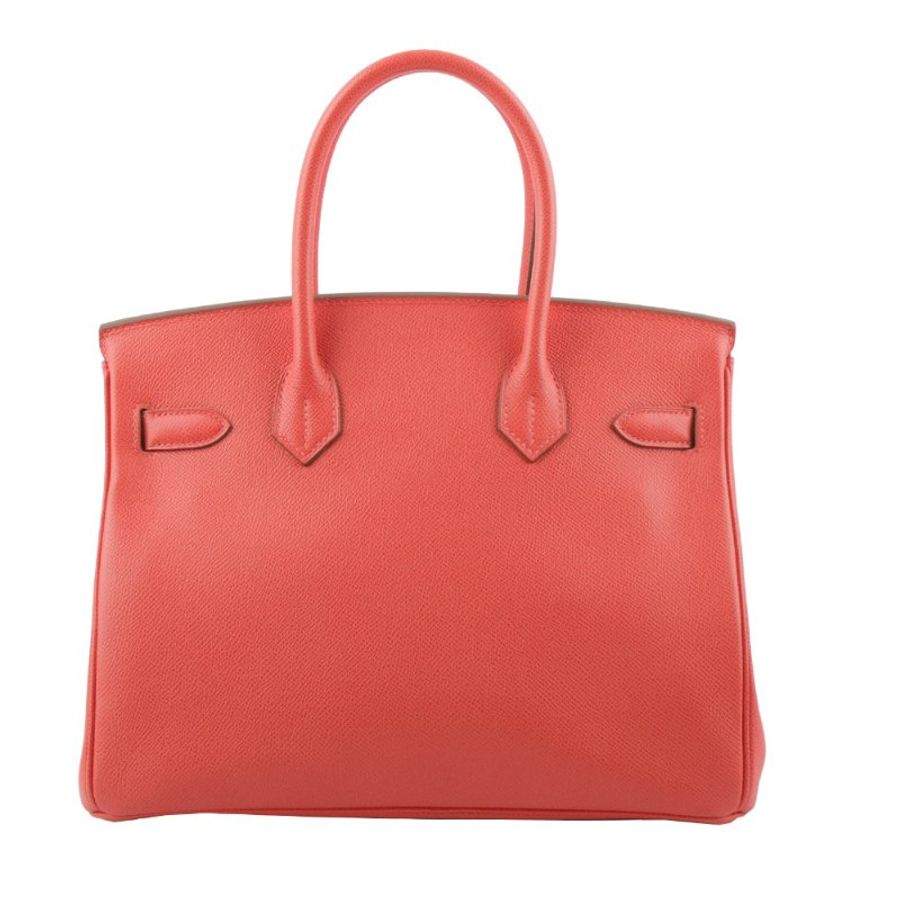 HERMES Birkin 銀釦 Epsom皮 30cm (粉橘色)-2