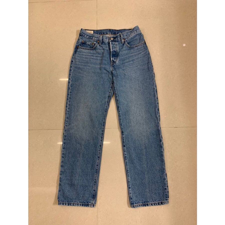 二手 經典Levi’s 501高腰直筒排扣牛仔褲-0