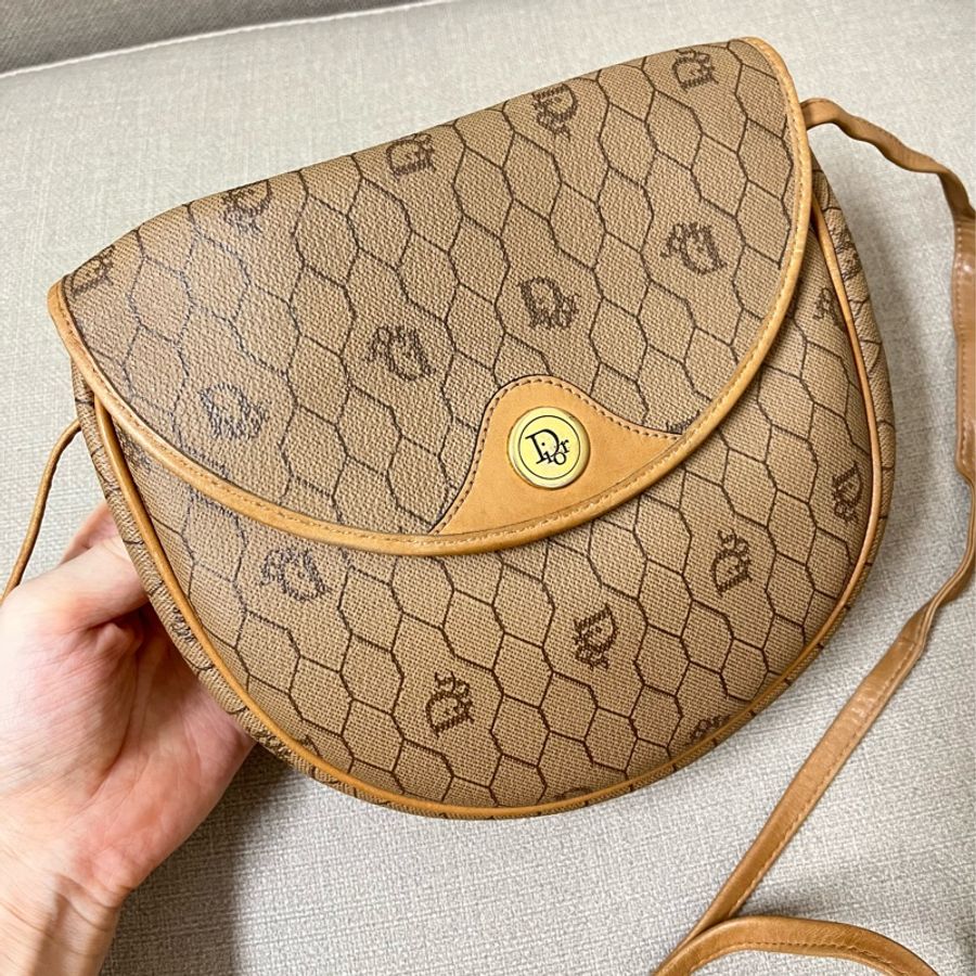 Dior Vintage 蜂巢馬鞍包-10