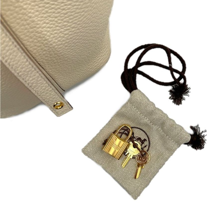 HERMES Picotin 18 奶白金-5