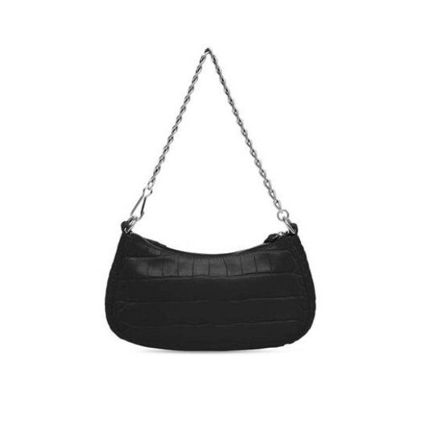 【預購】Balenciaga 巴黎世家 LE CAGOLE 黑色水鑽鱷魚壓紋迷你鏈條斜背包 肩背/腋下包-3