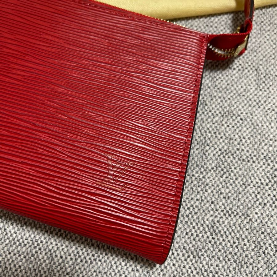 LV Vintage 經典紅色EPI 條紋 迷你肩背包 手拿晚宴包-1