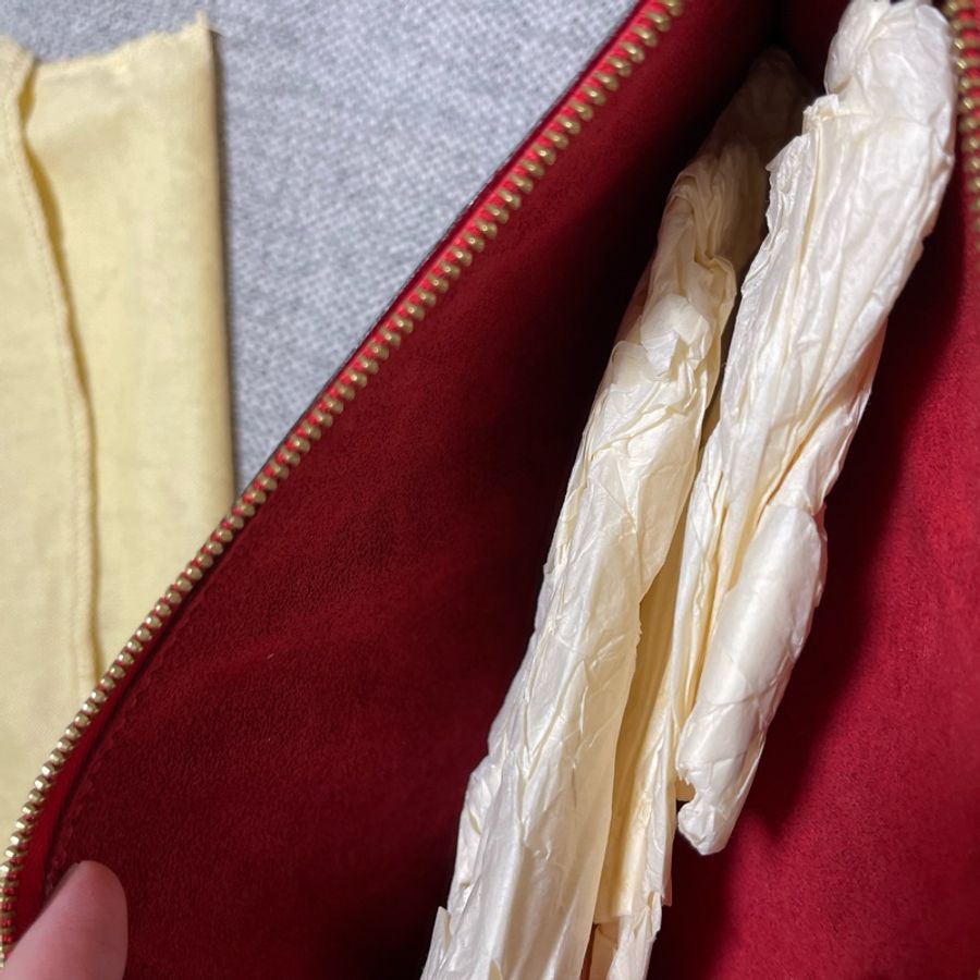 LV Vintage 經典紅色EPI 條紋 迷你肩背包 手拿晚宴包-9