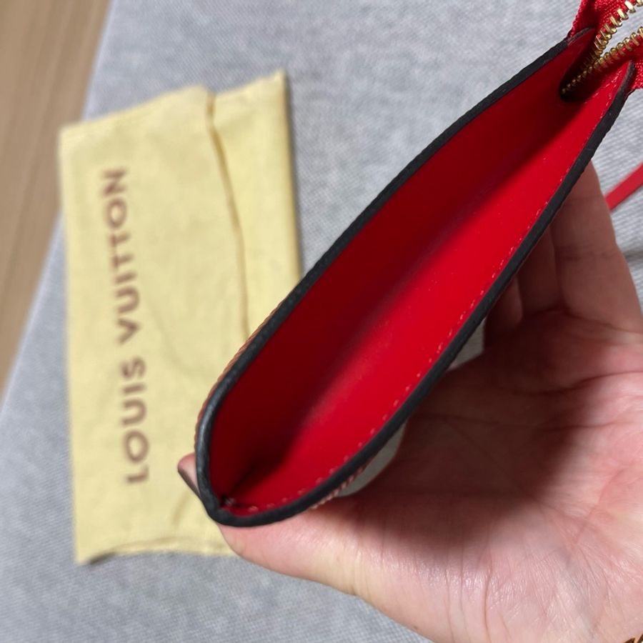 LV Vintage 經典紅色EPI 條紋 迷你肩背包 手拿晚宴包-10