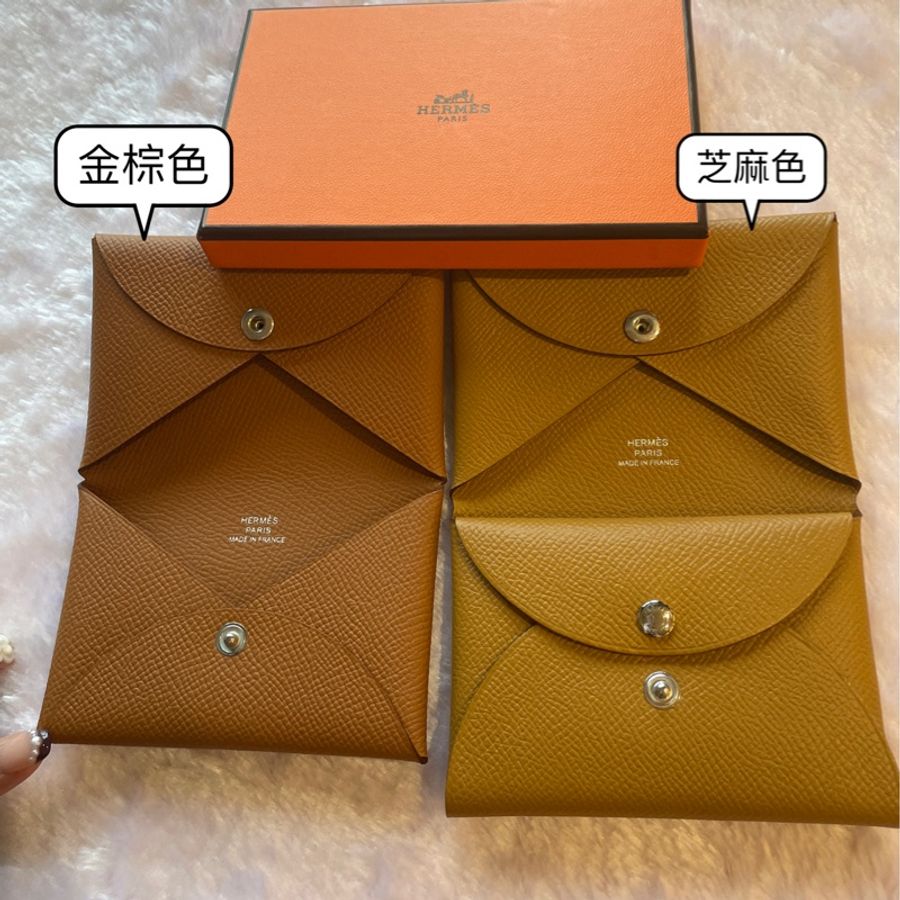 全新Hermes Calvi duo 芝麻色-1