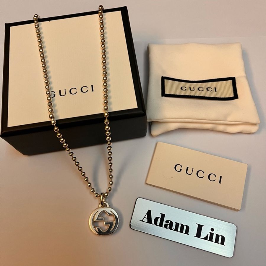 Gucci 經典雙G雕花項鍊-4