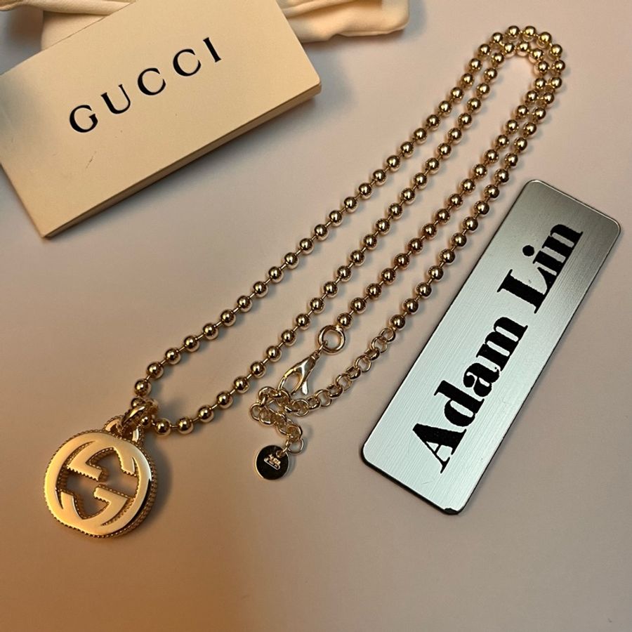 Gucci 經典雙G雕花項鍊-5