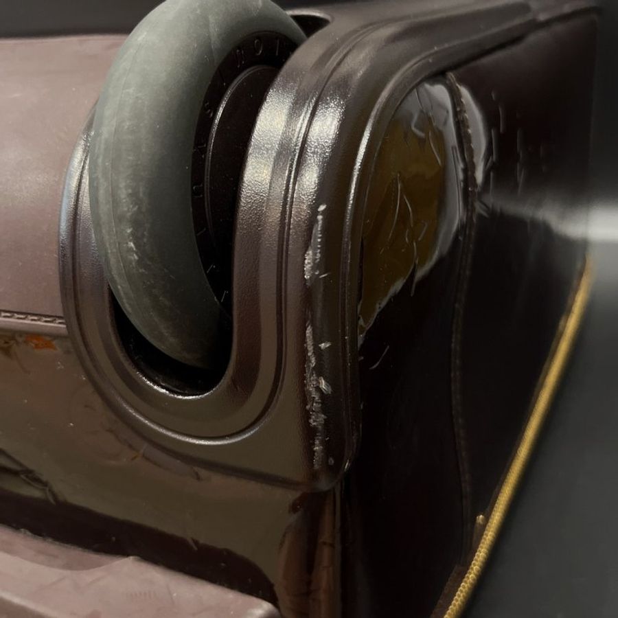Louis Vuitton LV 紫色亮皮兩輪18吋手提行李箱/登機箱-4