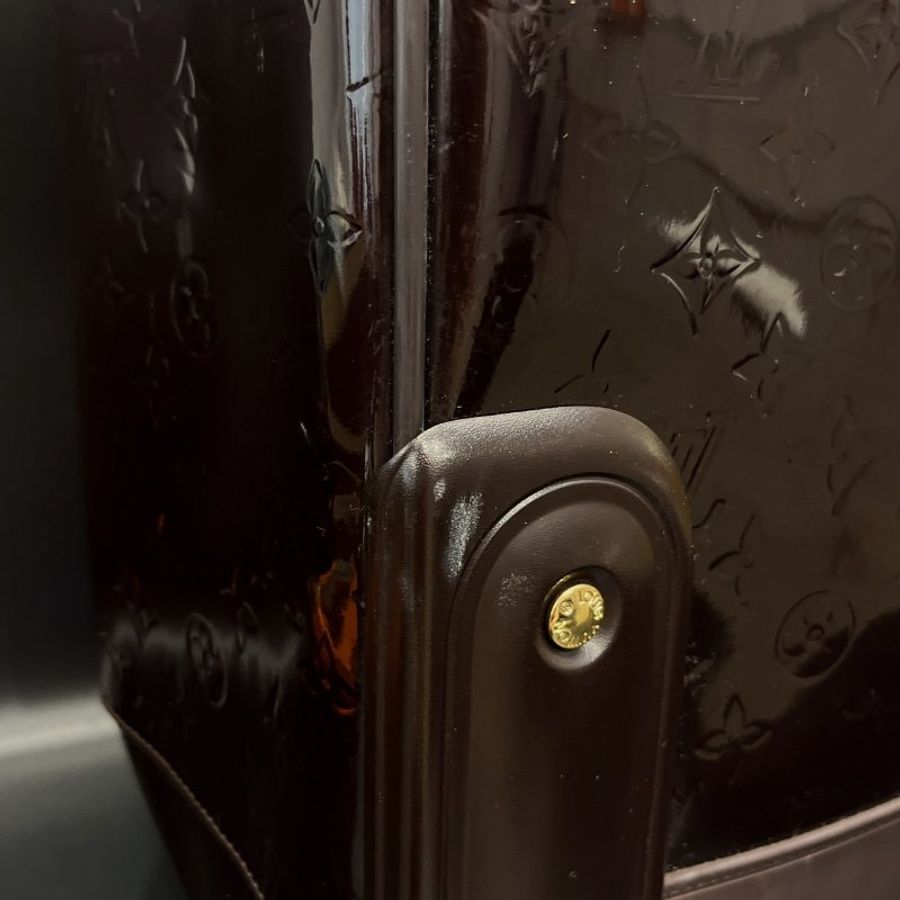 Louis Vuitton LV 紫色亮皮兩輪18吋手提行李箱/登機箱-5