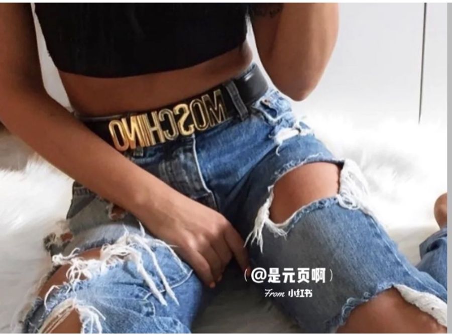 Moschino牛皮顯瘦秀款腰帶-8