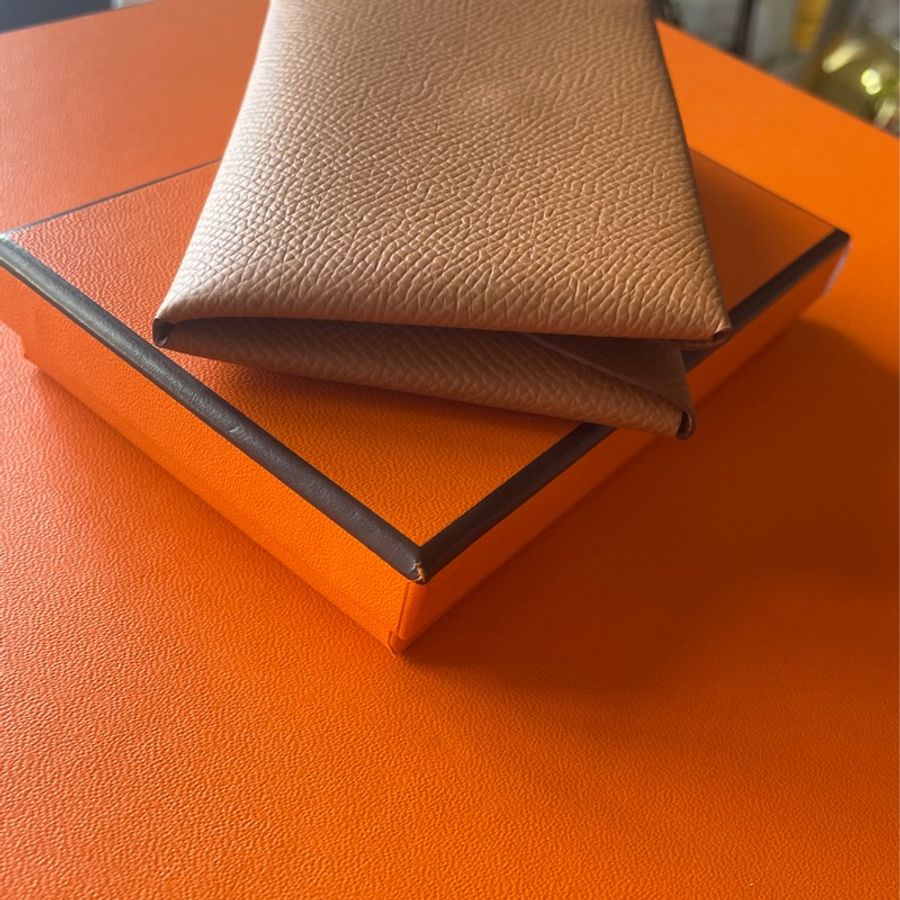 全新Hermes Calvi duo 金棕色-2
