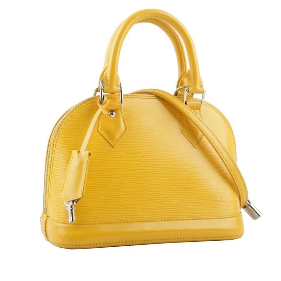 Louis Vuitton Alma BB EPI皮革手提/斜背包(黃色)-1