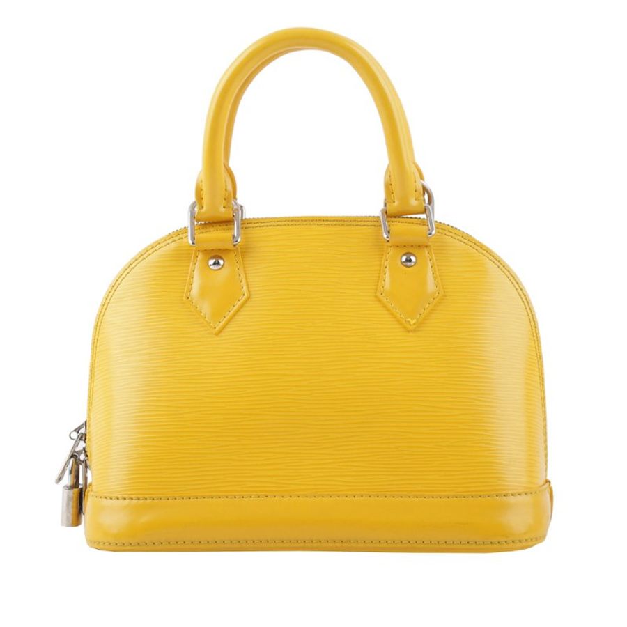Louis Vuitton Alma BB EPI皮革手提/斜背包(黃色)-2
