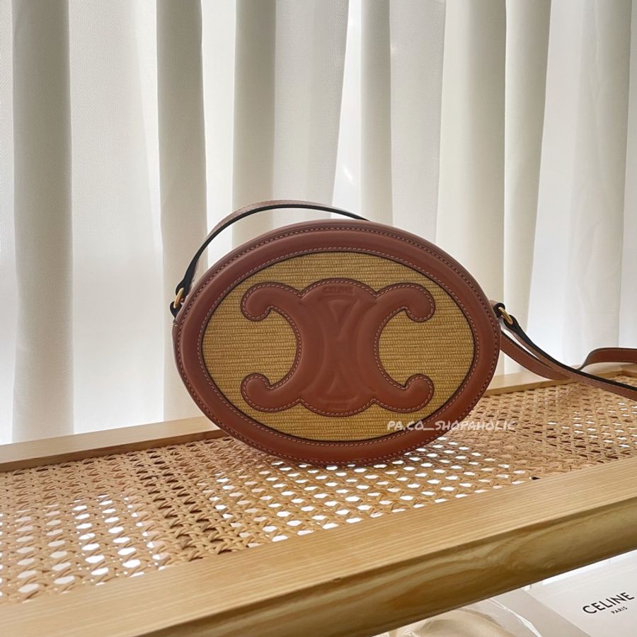 *Sale* Celine 凱旋大月餅包 Oval Bag Cuir Triomphe 拼接-0