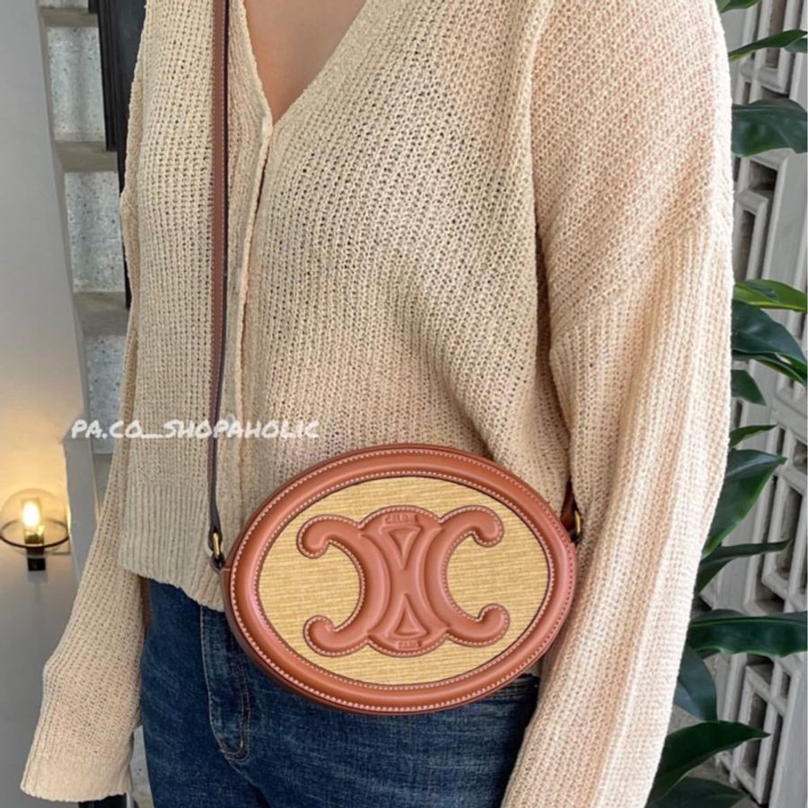 *Sale* Celine 凱旋大月餅包 Oval Bag Cuir Triomphe 拼接-6