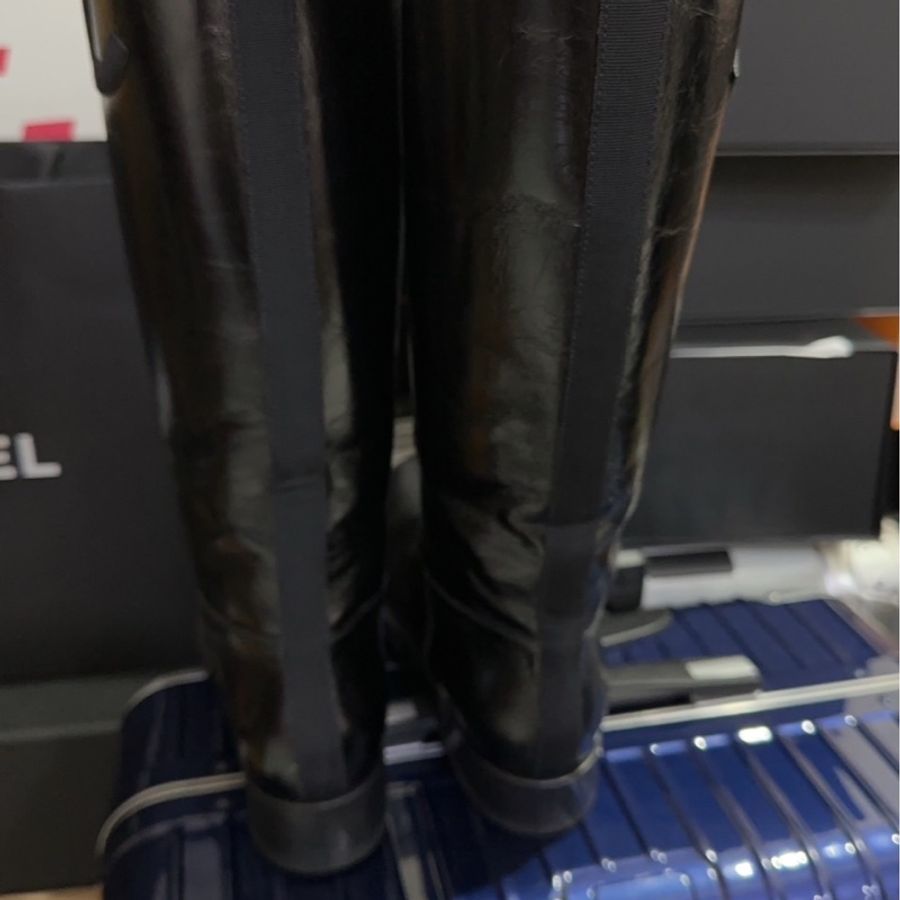 Chanel 黑色長靴-1