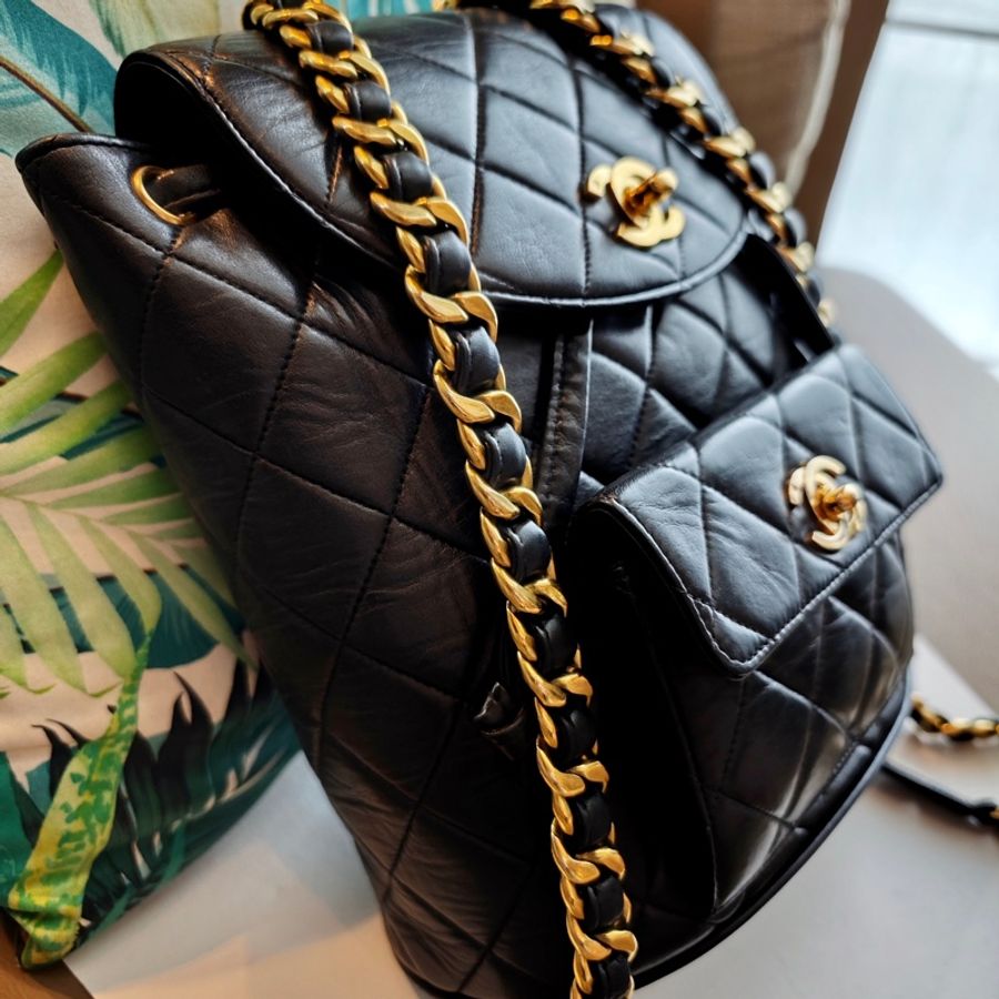 好成色 Chanel duma雙肩包 後背包 標齊-48