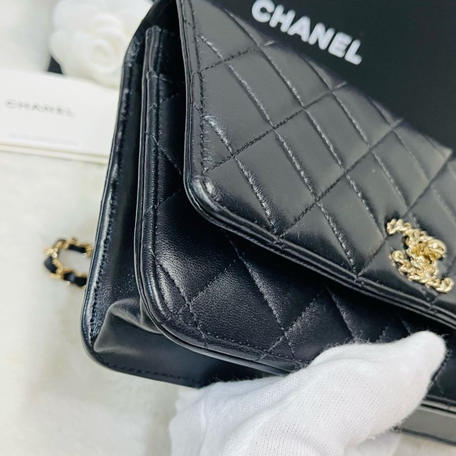 Chanel trendy woc 23s 新款皮穿鏈 立體浮雕#晶片款-14