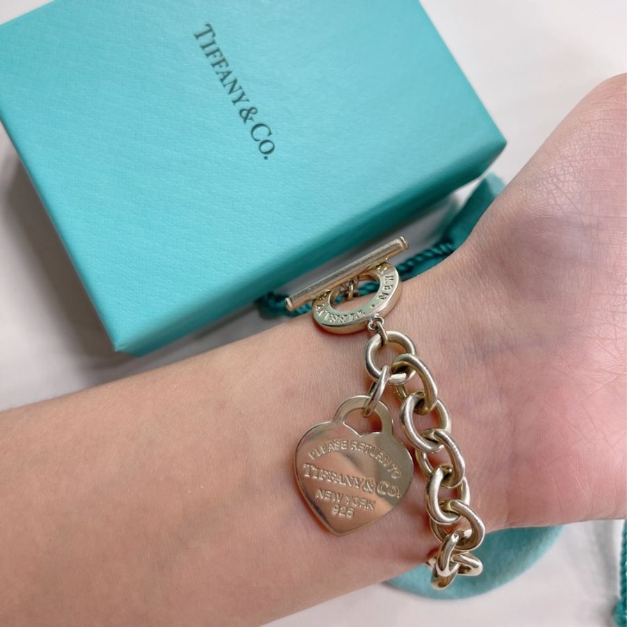 全新✨Tiffany&Co.心型吊飾針釦手鍊🧚🏻-0
