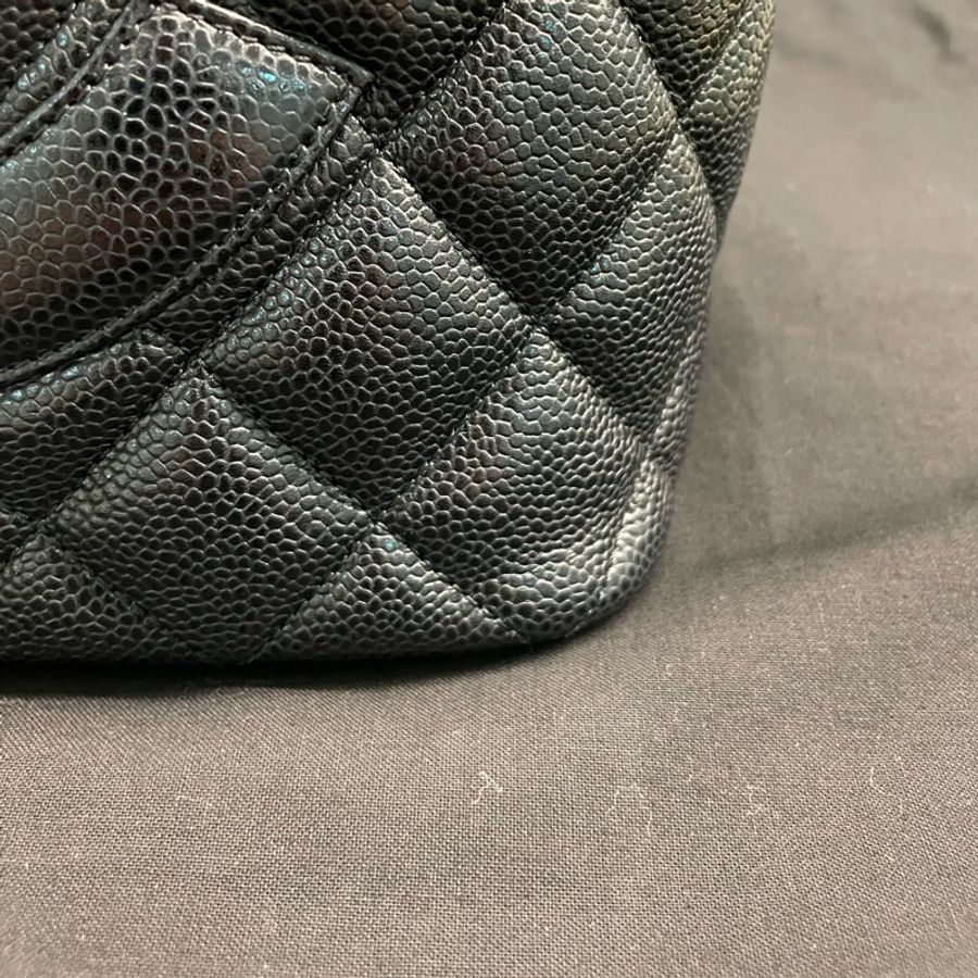 Chanel Beige Quilted Caviar Medallion Tote-14