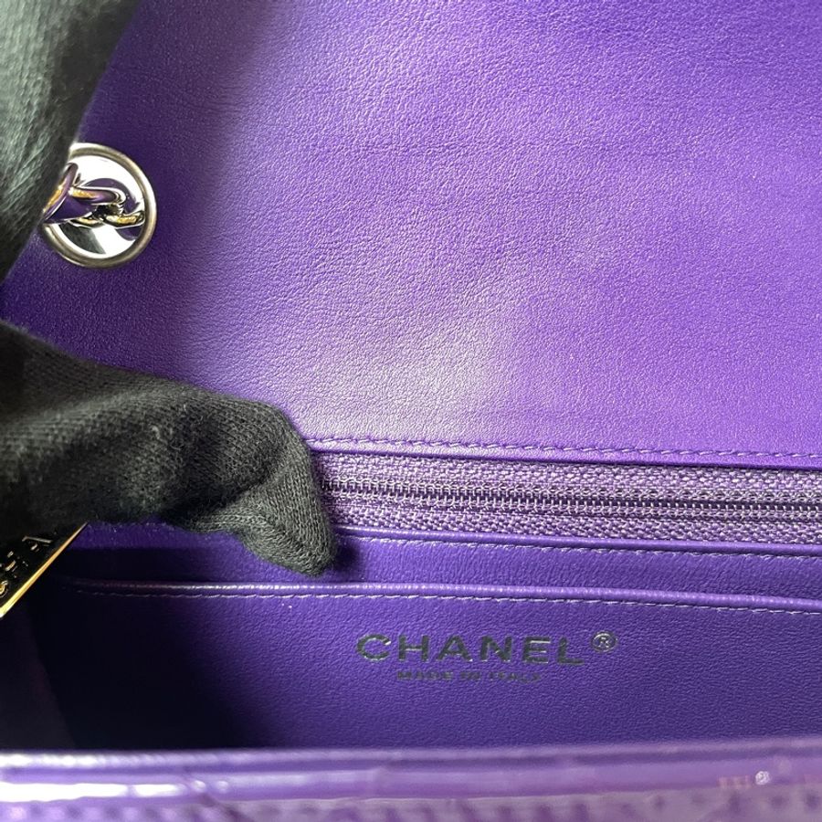 Chanel 紫色亮皮方胖子-4