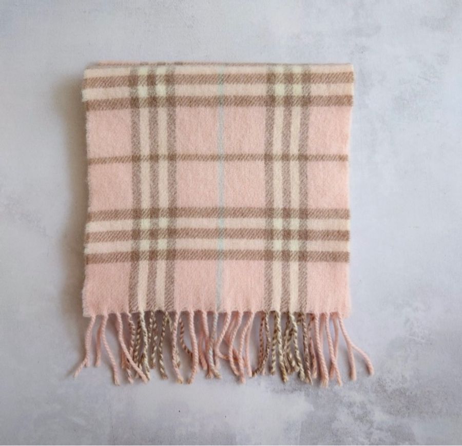 BURBERRY LONDON 100%羊毛格紋圍巾-2