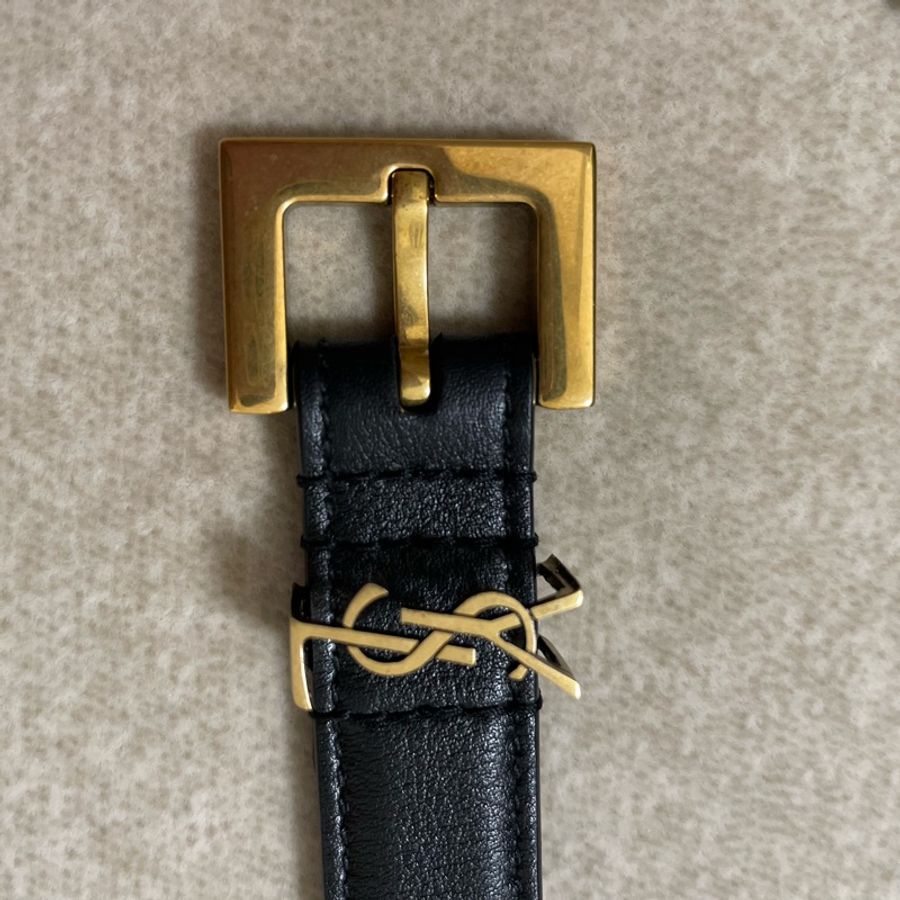 SAINT LAURENT皮革腰帶YSL皮帶 寬2公分 長75公分-15