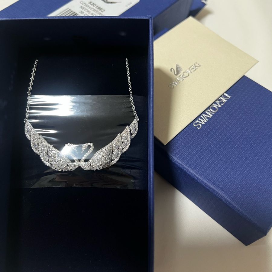 正品Swarovski 雙天䳘項鍊-4