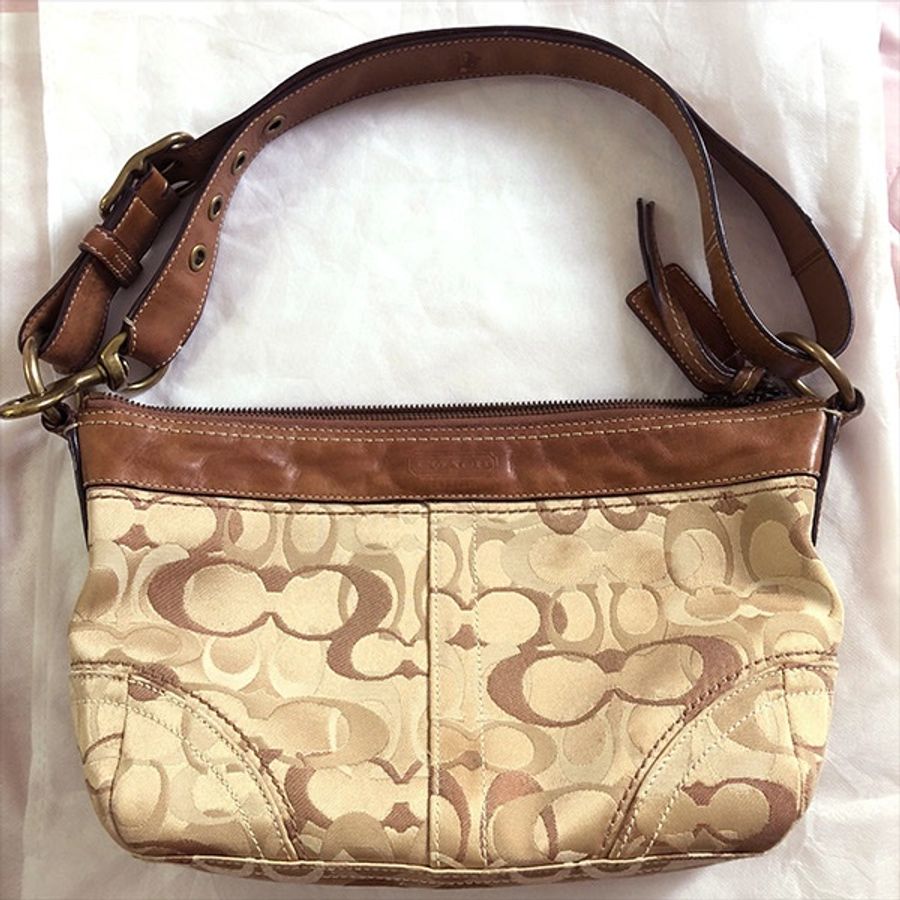 COACH 10379 老花斜挎單肩托特包vintage 復古 百搭-1