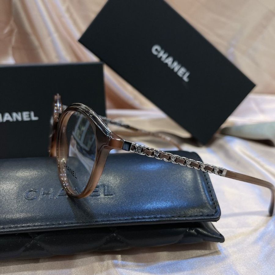 【現貨】麗睛眼鏡 Chanel【可刷卡分期】香奈兒 CH3349 琥珀色 小羊皮穿鏈 光學眼鏡 小香眼鏡 香奈兒熱賣款 小香眼鏡-8