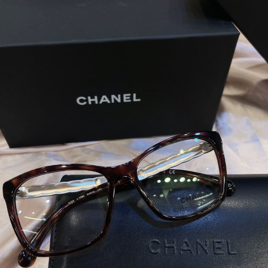 【現貨】麗睛眼鏡 Chanel【可刷卡分期】香奈兒 CH3356 琥珀色 光學眼鏡 小香眼鏡 香奈兒熱賣款 小香眼鏡-2